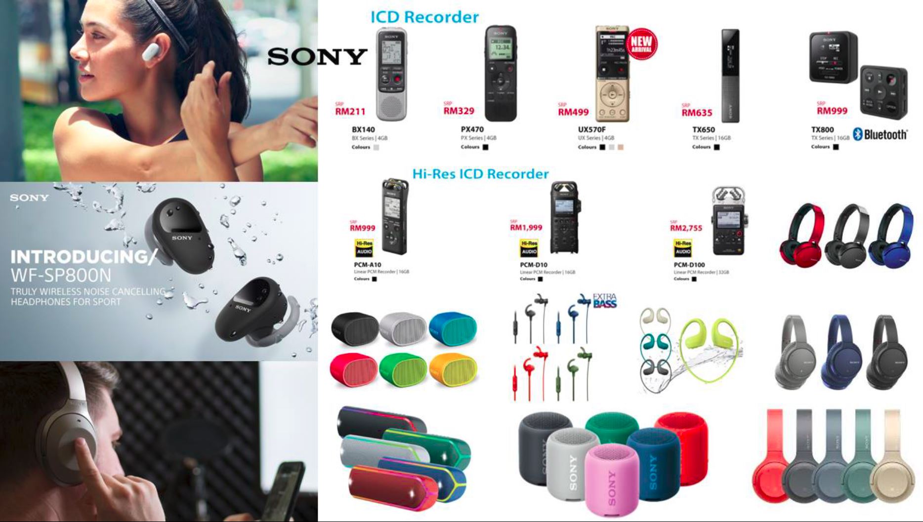 sony recorder headphone speaker malaysia